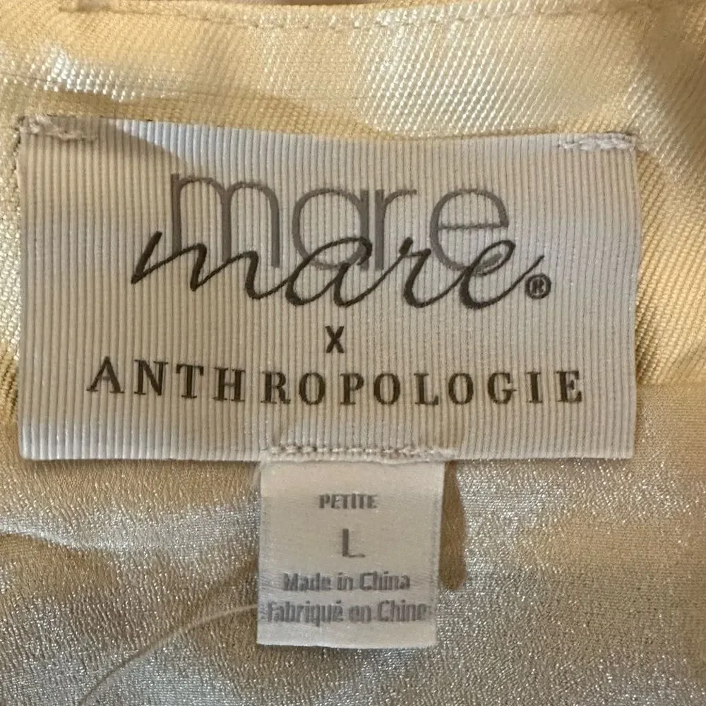 ANTHROPOLOGIE x Mare Dress Tie Shoulder Striped Dress Size LP • NEW WITH TAGS